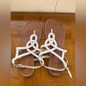 Kelly & Katie White Strappy Sandals